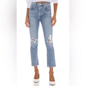 AGOLDE Riley High Rise Straight Crop in Whiplash